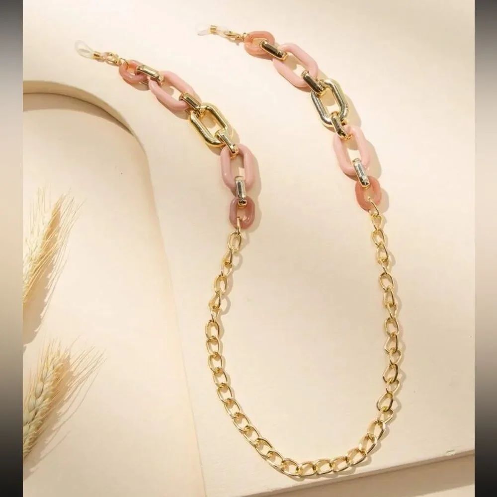 Gold pink eyewear Chain A1670